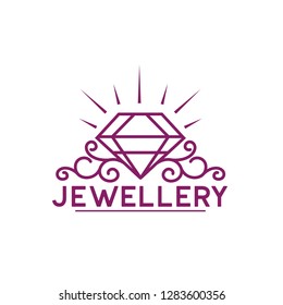 jewelry logo on white background. vector illustration
