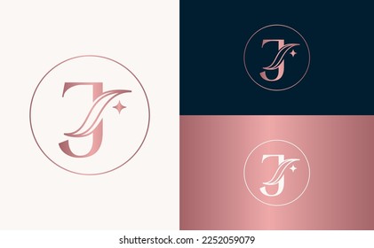 Jewelry Logo royal hotel spa massage cosmetic beauty letter j