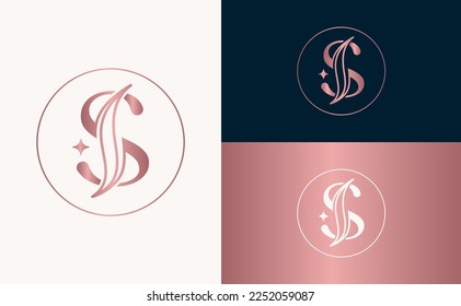 Jewelry Logo royal hotel spa massage cosmetic beauty letter s