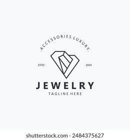 Jewelry Logo Template Design, diamond shop, accessories fashion Design, simple icon