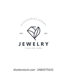 Jewelry Logo Template Design, diamond shop, accessories fashion Design, simple icon