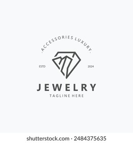 Jewelry Logo Template Design, diamond shop, accessories fashion Design, simple icon