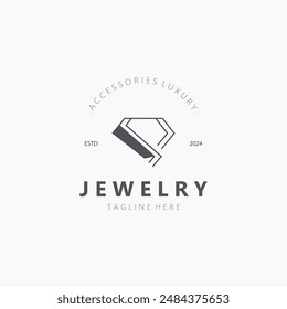 Jewelry Logo Template Design, diamond shop, accessories fashion Design, simple icon