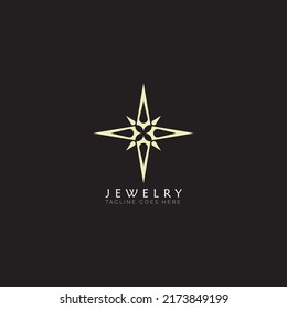 jewelry logo vector in crystal shape suitable for jewelry company logo