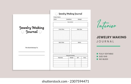 Jewelry Making Journal Kdp Interior Template