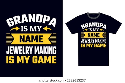 Jewelry Making T Shirt Design Template Vector