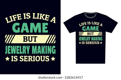 Jewelry Making T Shirt Design Template Vector