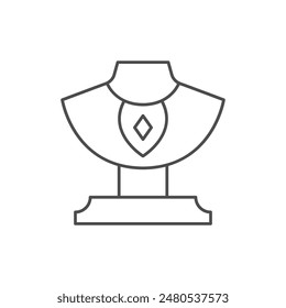 Jewelry mannequin line outline icon