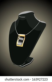 jewelry necklace around his neck dummy 