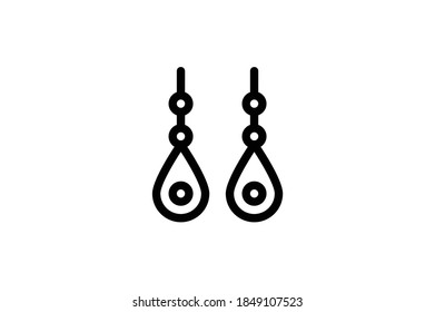 Jewelry Outline Icon - Earring