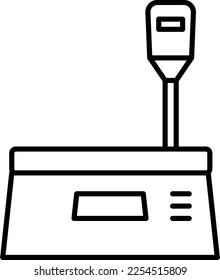 Jewelry, pawnshop, scales vector icon on transparent background. Outline Jewelry, pawnshop, scales vector icon