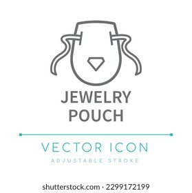 Icono de línea del vector de bolas de joyas