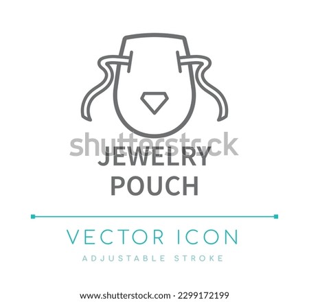Jewelry Pouch Vector Line Icon