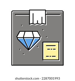 jewelry product in box color icon vector. jewelry product in box sign. isolated symbol illustration