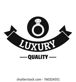 Jewelry quality logo. Simple illustration of jewelry quality vector logo for web