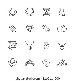 Simple Set Jewelry Related Vector Line Stock Vector (Royalty Free ...