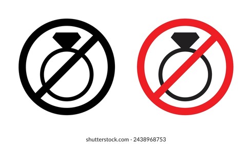 Jewelry Removal Requirement Notice. No Jewelry Allowed Sign. Personal Adornment Ban
