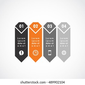 Jewelry ribbon down infographics elements that support your business template.
