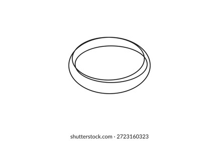Jewelry ring continuous line art for anniversary celebration