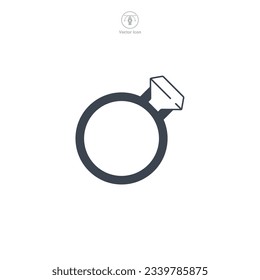 Jewelry Ring icon symbol vector illustration isolated on white background