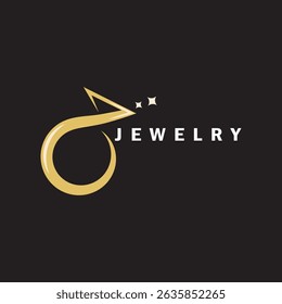 ícone do logotipo do anel de joias vetor conceito modelo web