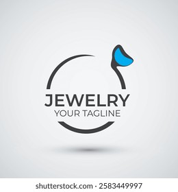 jewelry ring logo template design
