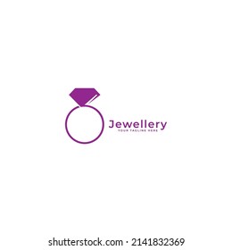 jewelry ring logo vector template.