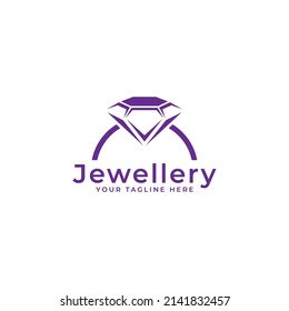 jewelry ring logo vector template.