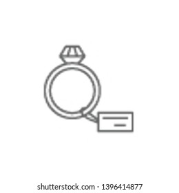 Jewelry, ring, shop, mall icon. Element of trade mall icon. Thin line icon for website design and development, app development. Premium icon