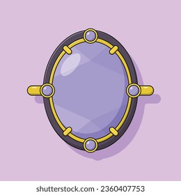 Ilustración del icono del vector de anillo de joyería con contorno para elemento de diseño, imágenes prediseñadas, web, página de aterrizaje, etiqueta, cartel. Estilo de dibujo plano
