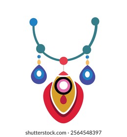 jewelry set necklace and earrings 3 lears for women