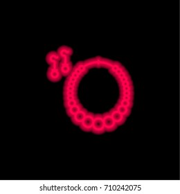 Jewelry Set red glowing neon ui ux icon. Glowing sign logo vector
