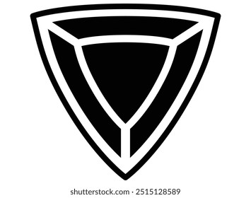 Piedra de joyería, inserto de joyería de una piedra preciosa - Imagen de silueta de Vector para una plantilla, logotipo o pictograma. Cristal facetado para joyería.