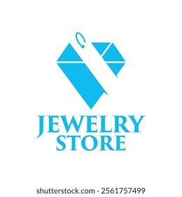 jewelry store flat minimalist logo design