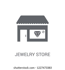 Jewelry store icon. Trendy Jewelry store logo concept on white background from Luxury collection. Suitable for use on web apps, mobile apps and print media.