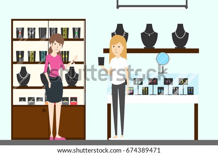 Jewelry store interior.