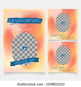 Jewelry store opening post design template