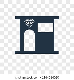 Jewelry store vector icon isolated on transparent background, Jewelry store logo concept