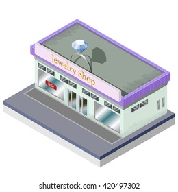 Jewelry store vector illustration