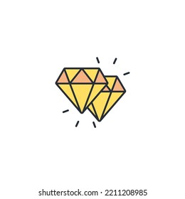 jewelry thin line icons. Vector illustration isolated on white. Editable stroke.