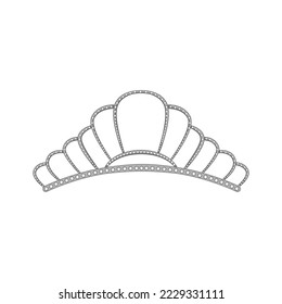 jewelry tiara crown cartoon. jewelry tiara crown sign. isolated symbol vector illustration