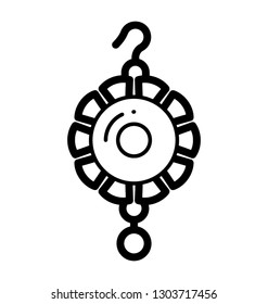 Jewelry vector, dangle earring icon