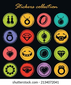 Juweliervektorsymbole für das Design der Benutzeroberfläche