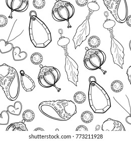 Jewelry Vector pattern of hand drawing