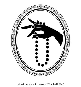 jewelry vintage label for necklace