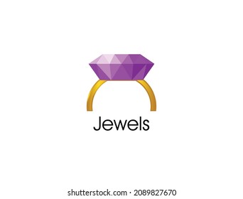 jewels ring with gem vector illustration