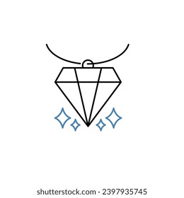 Jewerly concept line icon. Simple element illustration. Jewerly concept outline symbol design.