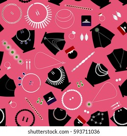Jewerly seamless pattern vector illustration