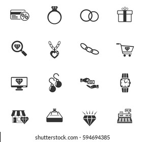 jewerly store web icons for user interface design