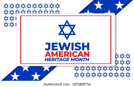 Jewish American Heritage Month (JAHM) is an annual recognition and celebration of Jewish American achievements in and contributions to the United States of America during the month of May.Vector